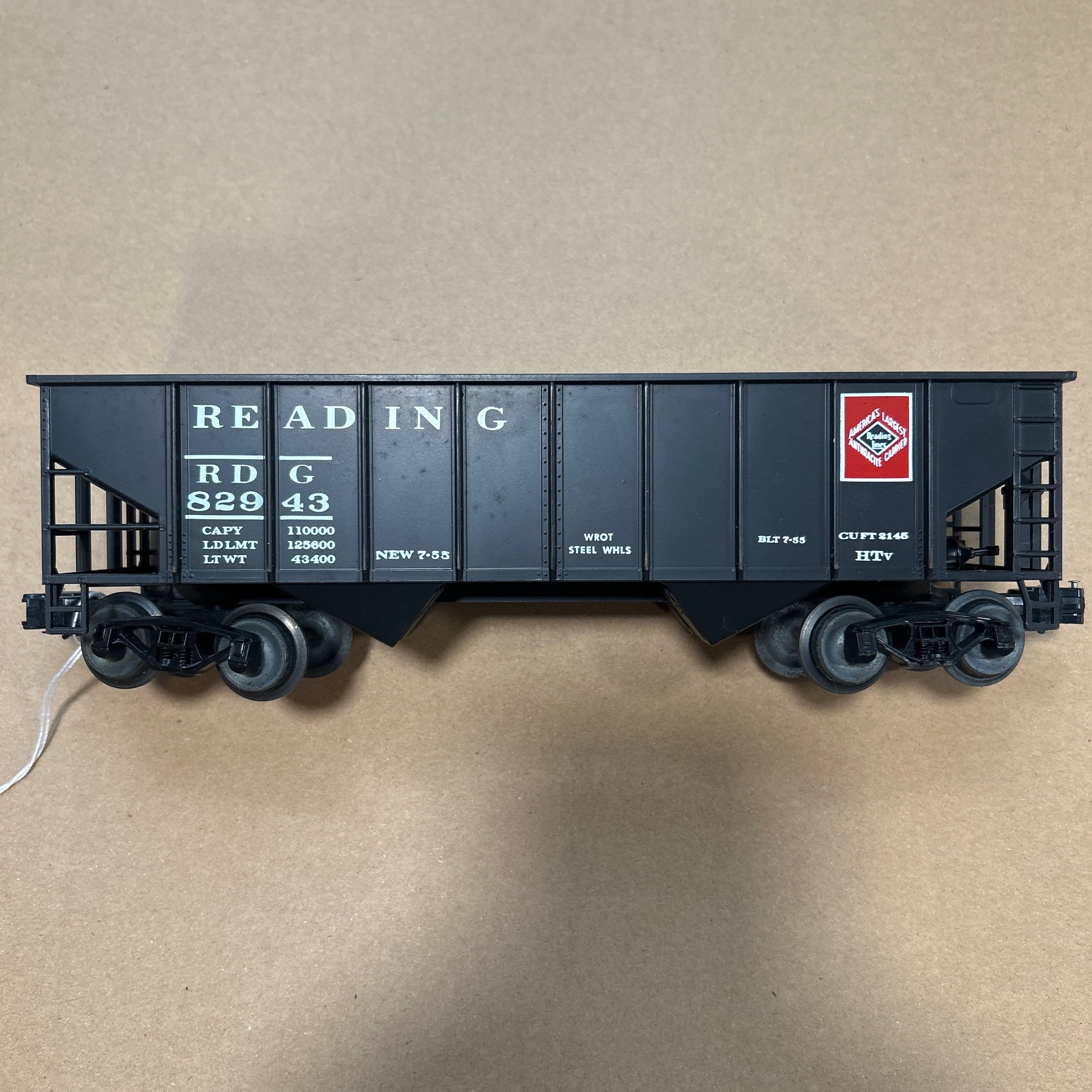 Weaver 3-rail Union Pacific 3 Bay Coal Hopper Car! O Scale Freight Up